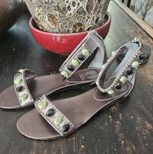 Vince Camuto sandals with decorative rhinestones